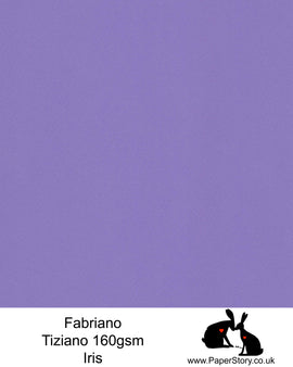 High quality paper from Italy, Iris refreshing purple Fabriano Tiziano is 160 gsm, Tiziano has a high cotton content, a textured naturally sized surface. This paper is acid free to guarantee long permanence in time, pH neutral. It has highly lightfast colours, an excellent surface making and sizing which make this paper particularly suitable for papercutting, pastels, pencil, graphite, charcoal, tempera, air brush and watercolour techniques. Tiziano can be used for all printing techniques.