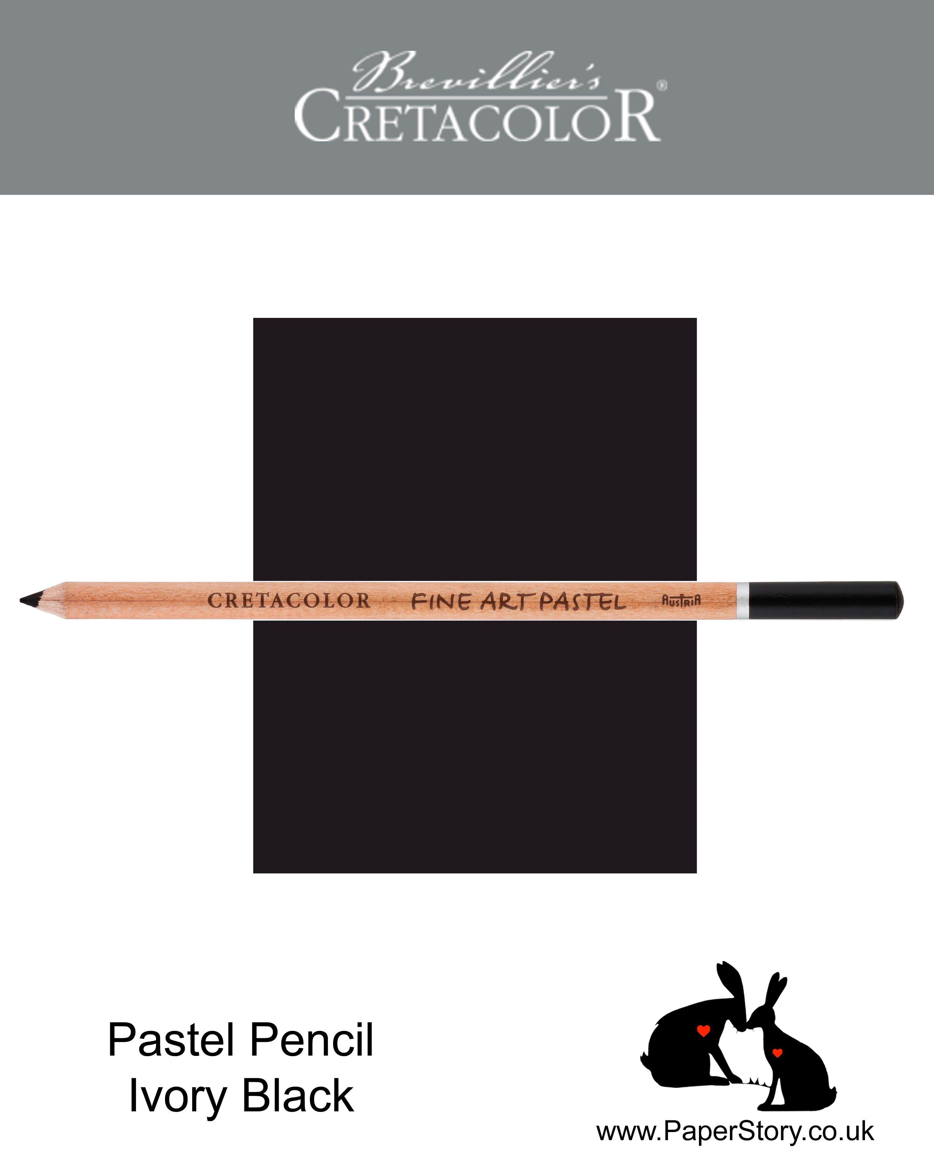 Cretacolor 472 50 Artists Pastel Pencil Ivory Black