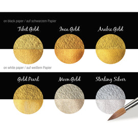  Finetec Coliro Pearlcolor Watercolour Paints C600 Silver & Gold