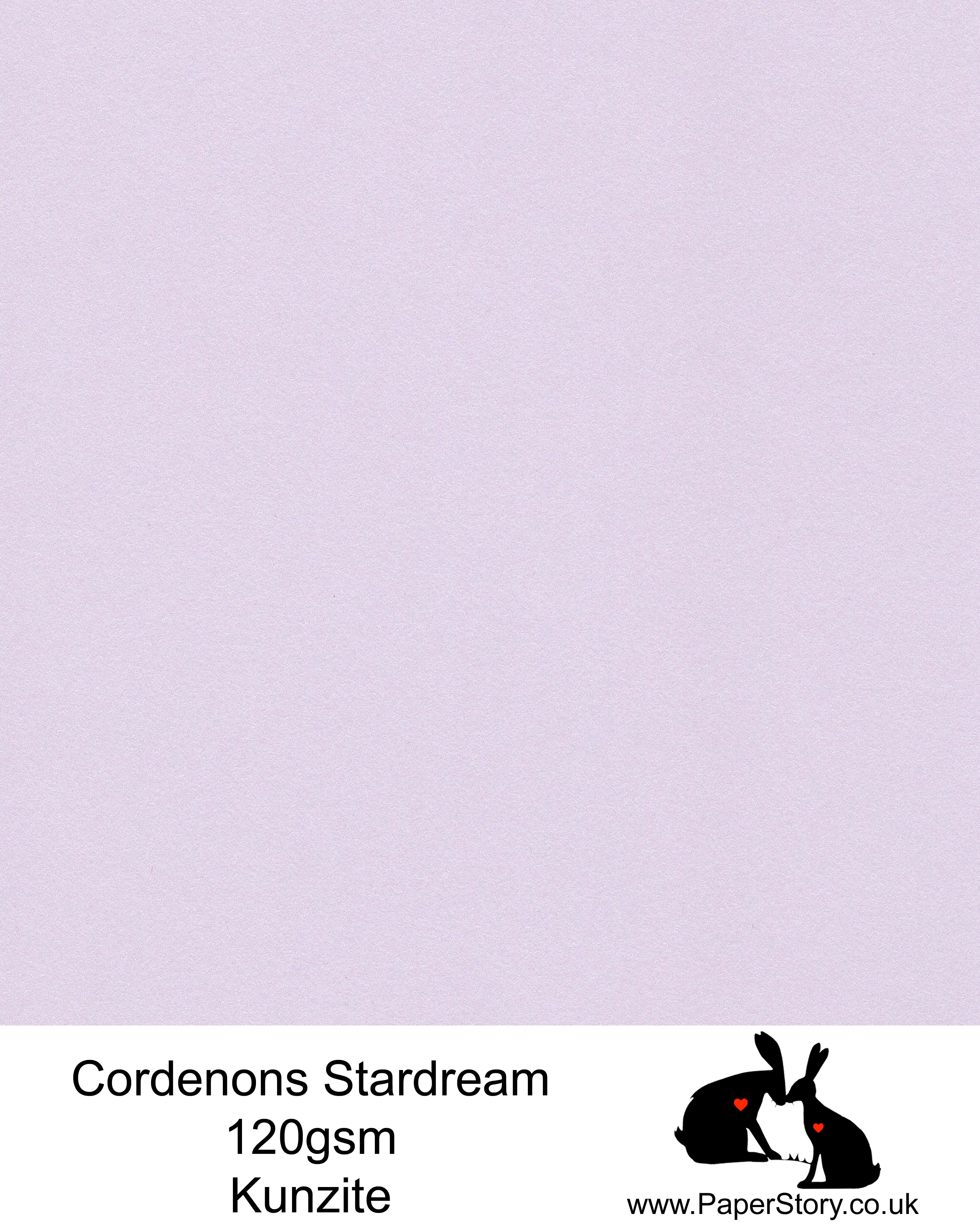 A4 Stardream 120gsm paper for Papercutting, craft, flower making  and wedding stationery. Soft lilac colour Stardream is a luxury Italian paper from Italy, it is a double sided quality Pearlescent paper with a matching colour core. FSC Certified, acid free, archival and PH Neutral