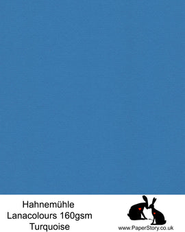 Turquoise Hahnemühle LanaColours PS13 160 gsm A4 papercutting paper