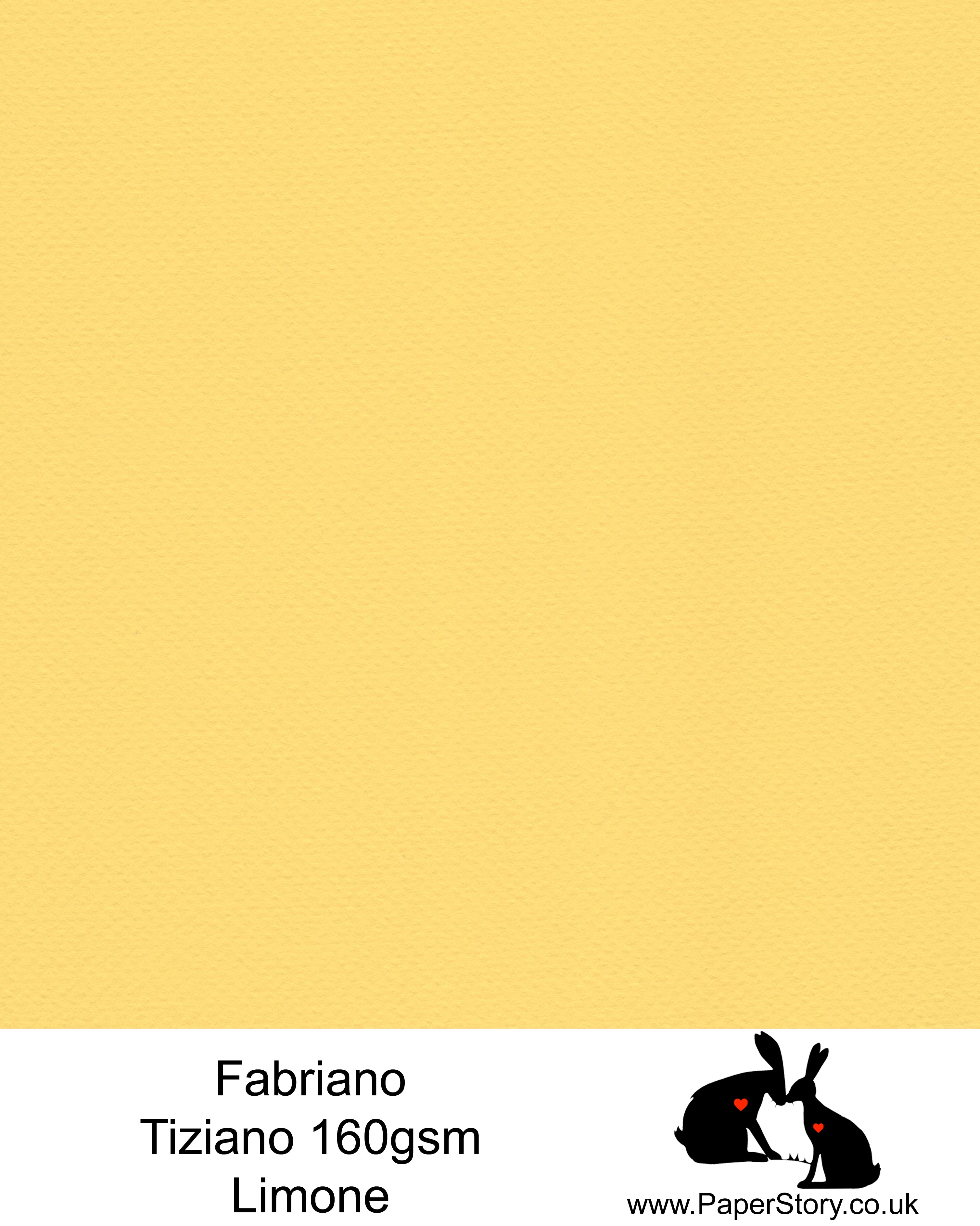 High quality paper from Italy, Limone, stunning bright yellow. Fabriano Tiziano is 160 gsm, Tiziano has a high cotton content, a textured naturally sized surface. This paper is acid free to guarantee long permanence in time, pH neutral. It has highly lightfast colours, an excellent surface making and sizing which make this paper particularly suitable for papercutting, pastels, pencil, graphite, charcoal, tempera, air brush and watercolour techniques. Tiziano can be used for all printing techniques.
