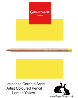 Caran d'Ache Luminance individual Artist Colour Pencils 6901 Lemon Yellow 240