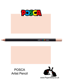 POSCA Artist quality coloured pencils, Light orange, is a very pale warm orange, leaning towards a pale pink. Perfect for portraits and highlights. 