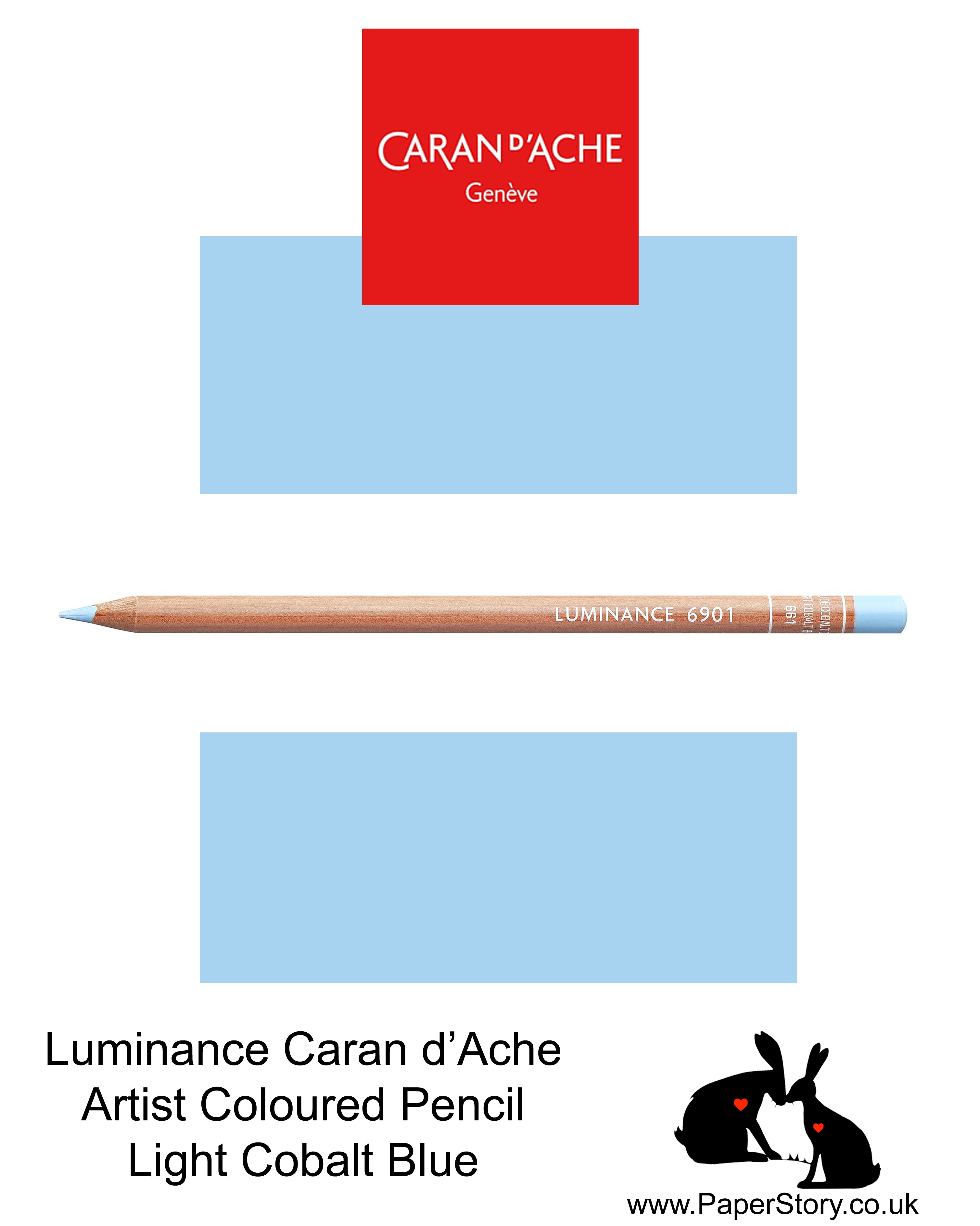 Caran d'Ache Luminance individual Artist Colour Pencils 6901 Light Cobalt Blue 661