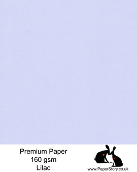 Lilac Matt paper 160 gsm, the same colour on both sides, a soft purple lilac with a smooth finish. Perfect for crafting, and card making