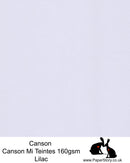 Canson Mi Teintes acid free, soft purple lilac, hammered texture honeycomb surface paper 160 gsm. 