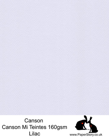 Canson Mi Teintes acid free, soft purple lilac, hammered texture honeycomb surface paper 160 gsm. This is a popular and classic paper for all artists especially well respected for Pastel  and Papercutting made famous by Paper Panda. This paper has a honeycombed finish one side and fine grain the other. An authentic art paper, acid free with a  very high 50% cotton content. Canson Mi-Teintes complies with the ISO 9706 standard on permanence, a guarantee of excellent conservation  