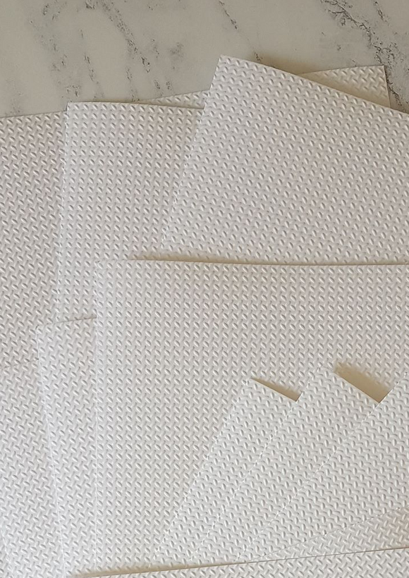 White Embossed Metal Effect Card 300 gsm A4