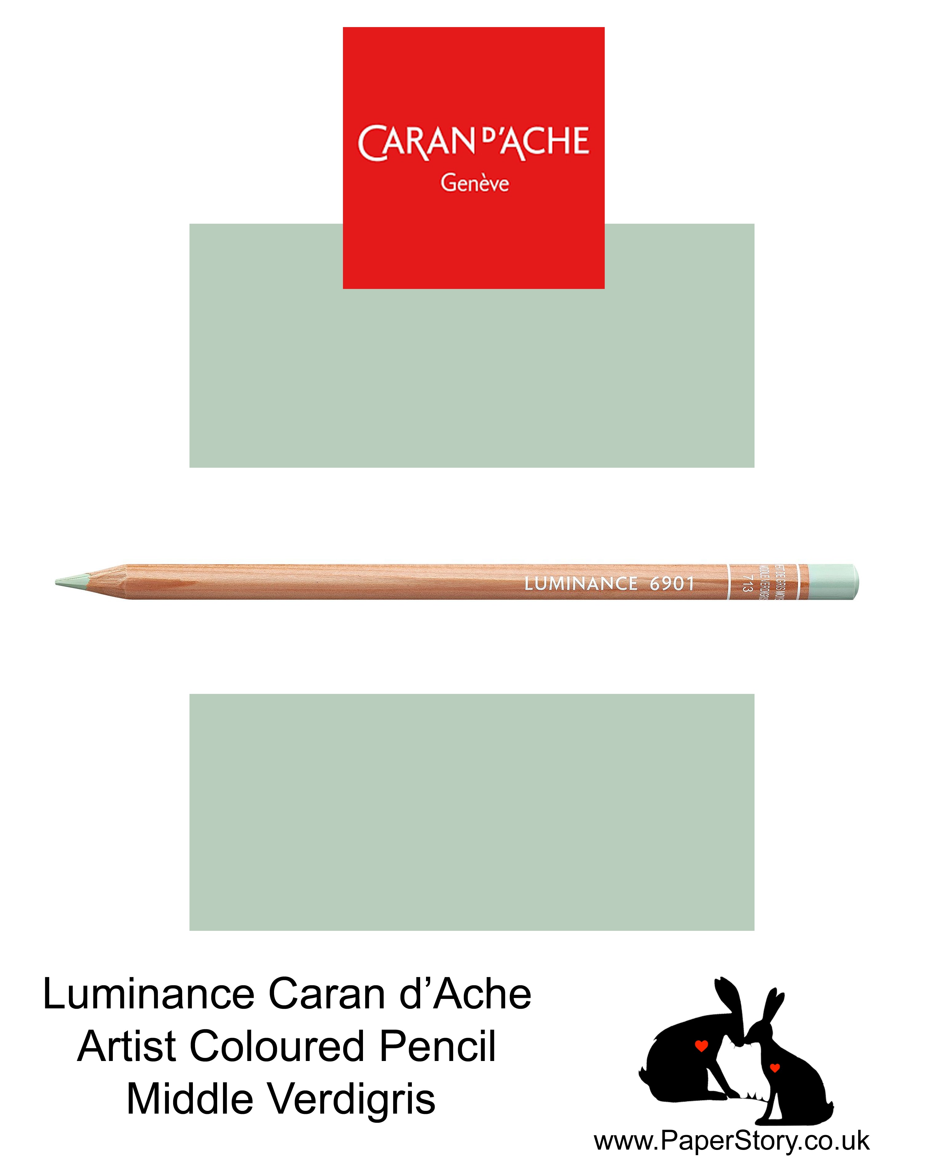 NEW Caran d'Ache Luminance individual Artist Colour Pencils 6901 Middle Verdigris 713