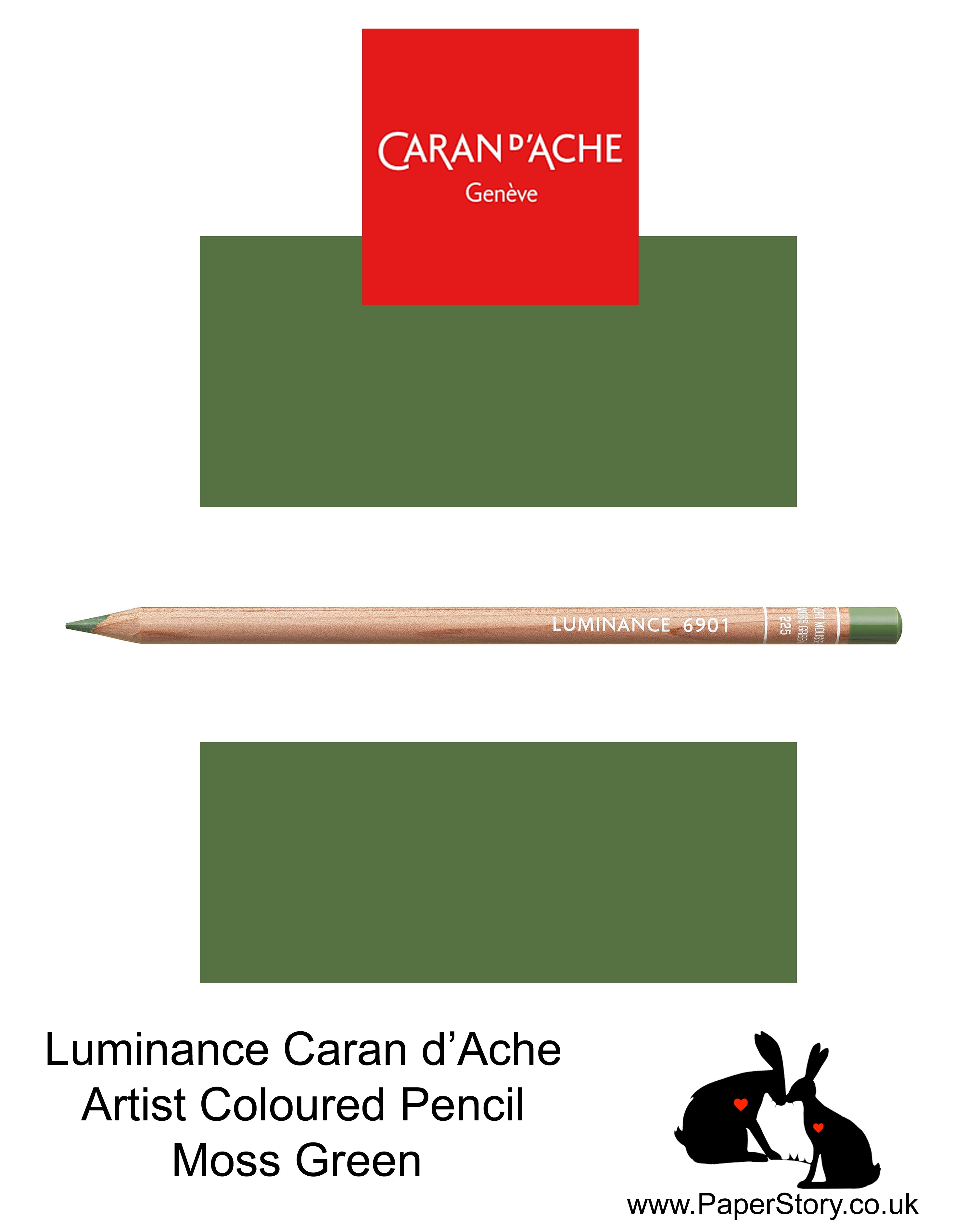 Caran d'Ache Luminance individual Artist Colour Pencils 6901 Moss Green 225