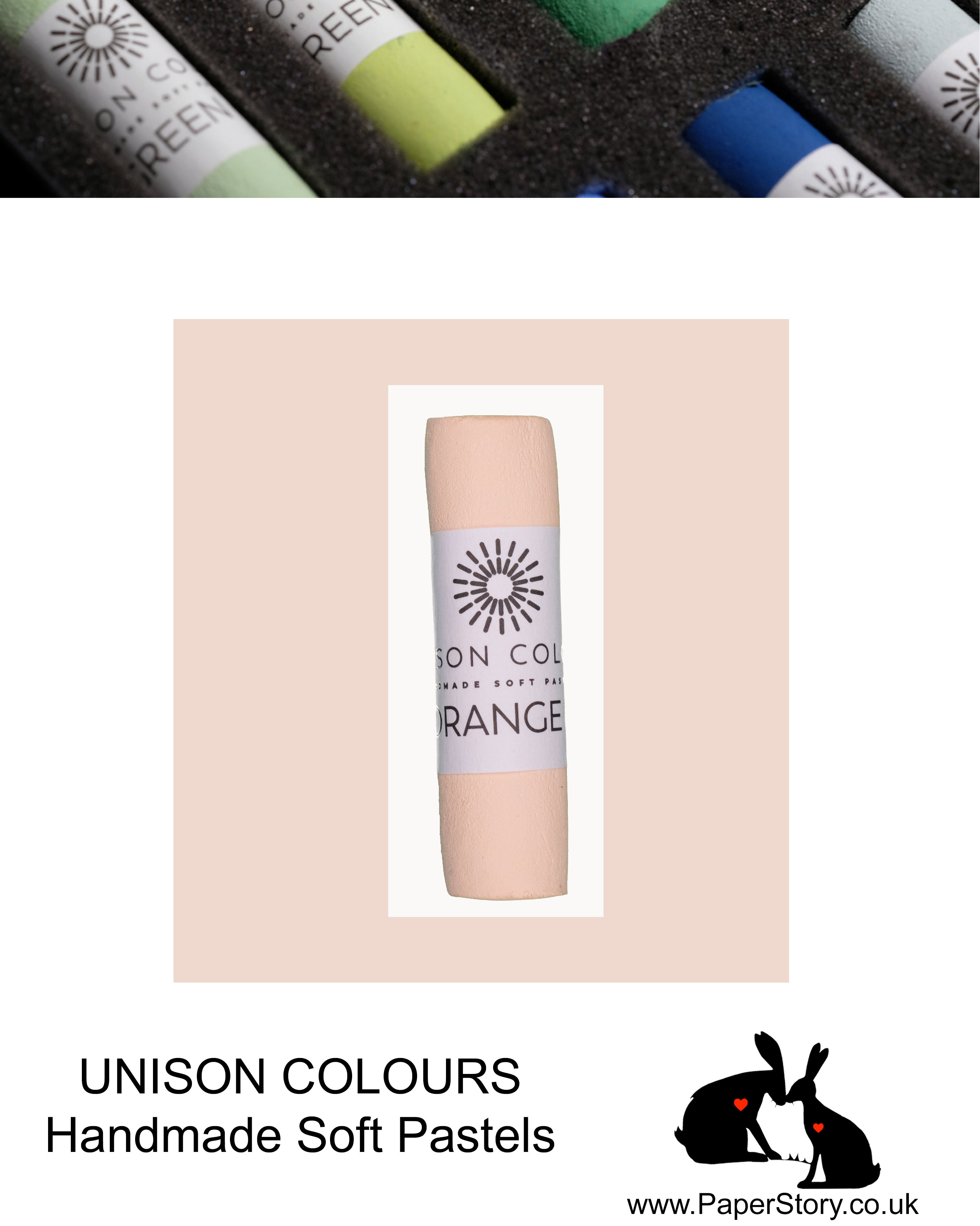Unison Colour Handmade Soft Pastels Orange 6 - Size Regular