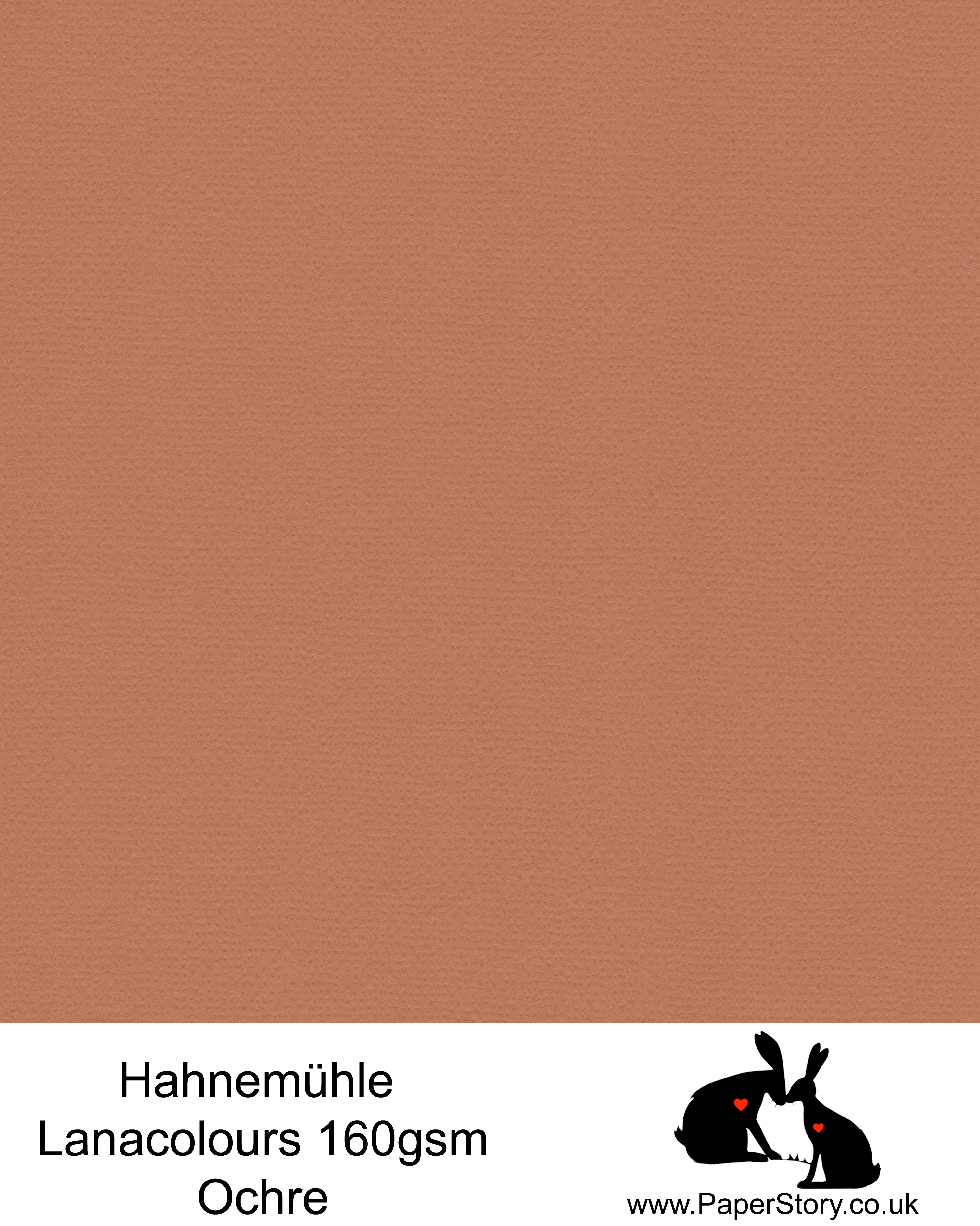 Hahnemühle Lana Colours pastel Ochre, deep brown hammered paper 160 gsm, beautiful warm brown. Artist Premium Pastel and Papercutting Papers 160 gsm often described as hammered paper
