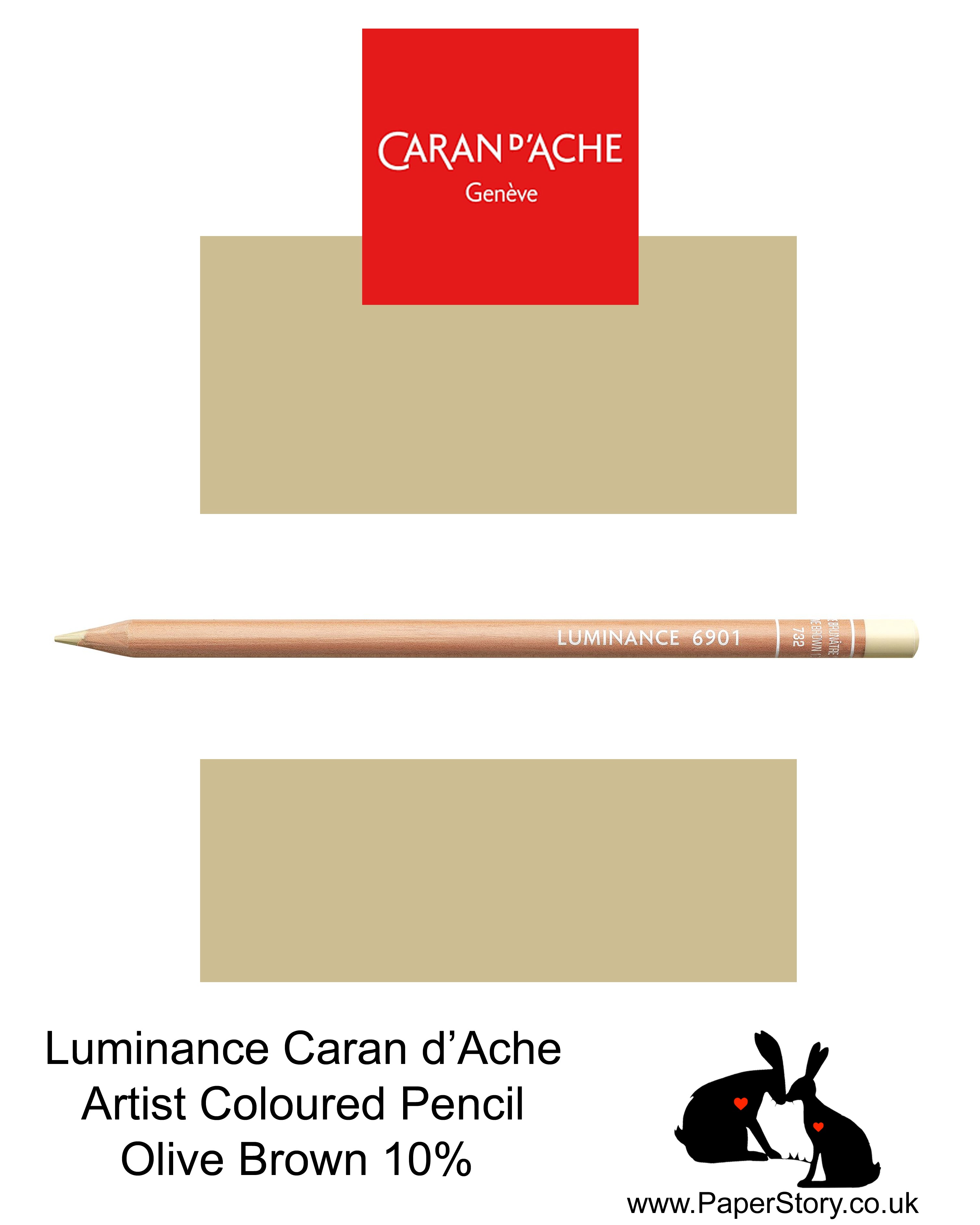 Caran d'Ache Luminance individual Artist Colour Pencils 6901 Olive Brown 10% 732