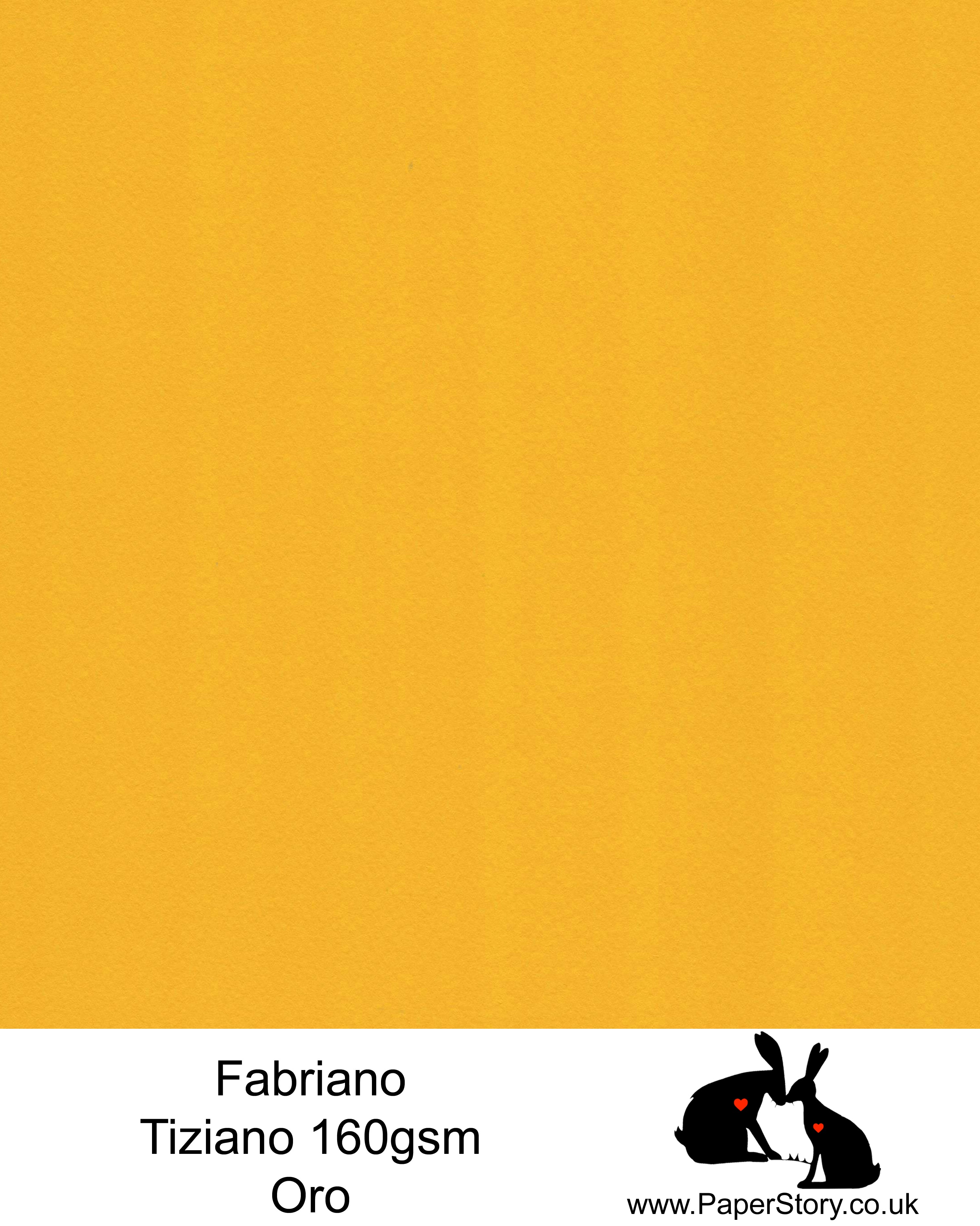 High quality paper from Italy, Oro orange gold Fabriano Tiziano is 160 gsm, Tiziano has a high cotton content, a textured naturally sized surface. This paper is acid free to guarantee long permanence in time, pH neutral. It has highly lightfast colours, an excellent surface making and sizing which make this paper particularly suitable for papercutting, pastels, pencil, graphite, charcoal, tempera, air brush and watercolour techniques. Tiziano can be used for all printing techniques.