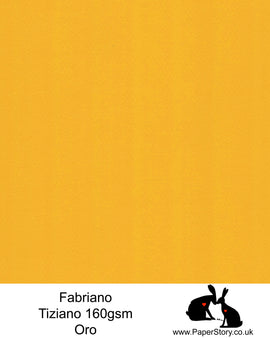 High quality paper from Italy, Oro orange gold Fabriano Tiziano is 160 gsm, Tiziano has a high cotton content, a textured naturally sized surface. This paper is acid free to guarantee long permanence in time, pH neutral. It has highly lightfast colours, an excellent surface making and sizing which make this paper particularly suitable for papercutting, pastels, pencil, graphite, charcoal, tempera, air brush and watercolour techniques. Tiziano can be used for all printing techniques.