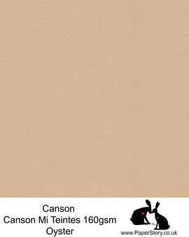 Canson Mi Teintes acid free, Oyster warm beige, hammered texture honeycomb surface paper 160 gsm. This is a popular and classic paper for all artists especially well respected for Pastel  and Papercutting made famous by Paper Panda. This paper has a honeycombed finish one side and fine grain the other. An authentic art paper, acid free with a  very high 50% cotton content. Canson Mi-Teintes complies with the ISO 9706 standard on permanence, a guarantee of excellent conservation  