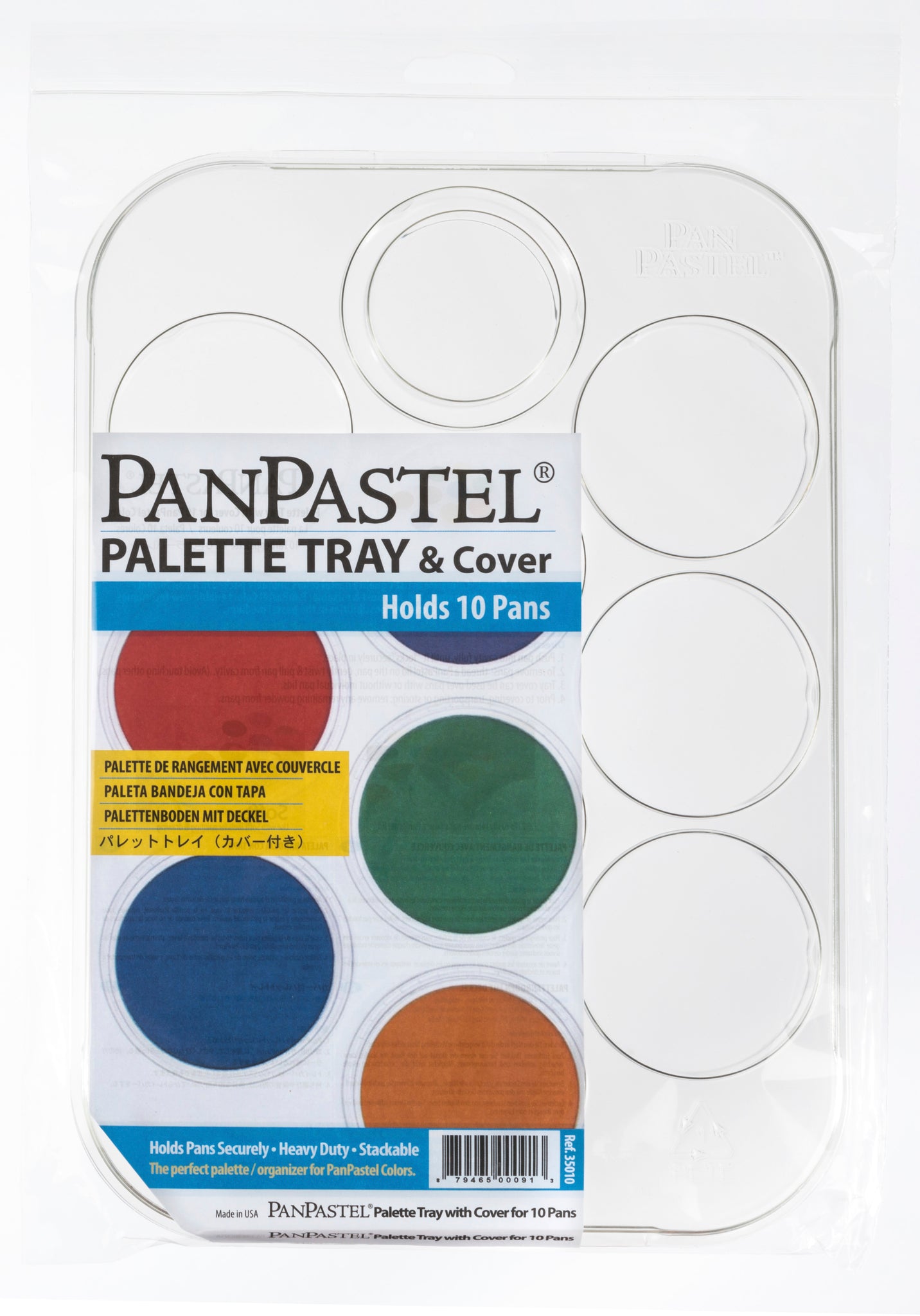 10 Palette Tray with Cover: The perfect palette & organizer for PanPastel Colours. Hold pans securely. Each palette includes a cover. Stackable so compact and easy to store. Measures 8 x 11.25 inches. 20 x 28.5cm. Palettes are sold empty. They do not include colours shown in pictures