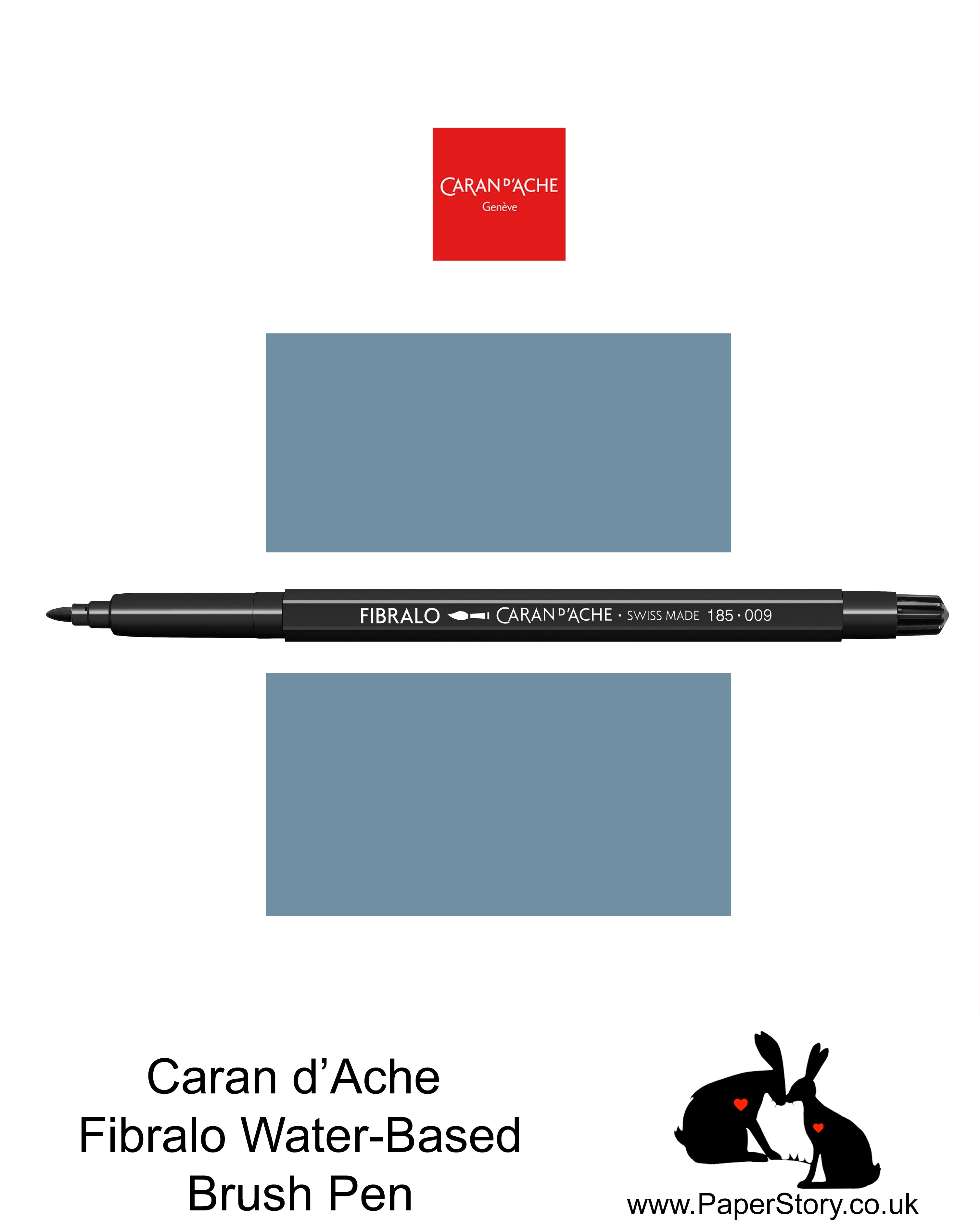Caran D'Ache Fibralo Water-soluble fibre-tipped brush pen Nº504 Paynes Grey
