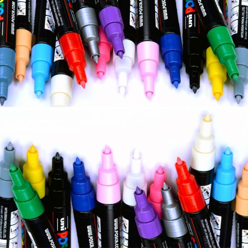 Uni POSCA PC 1M Marker Set of 16 fine pens
