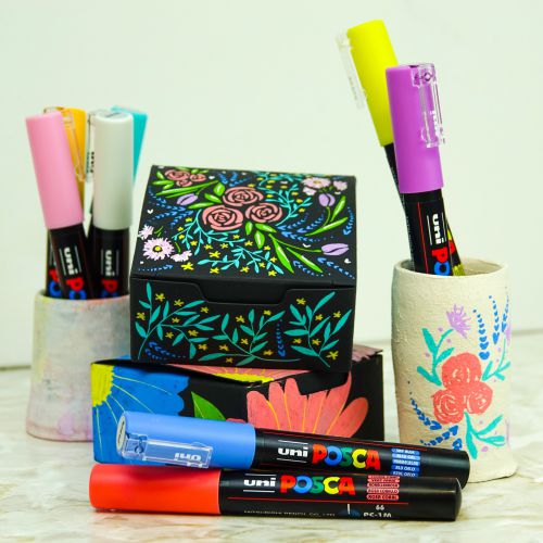 Uni POSCA PC 1M Marker Set of 16 fine pens