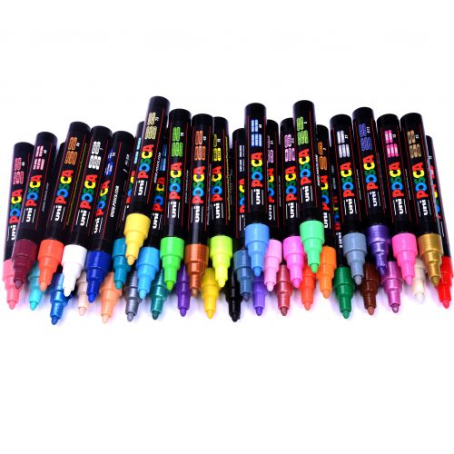 POSCA Marker Pen Set of 8 Assorted Pastel Colours PC-5M