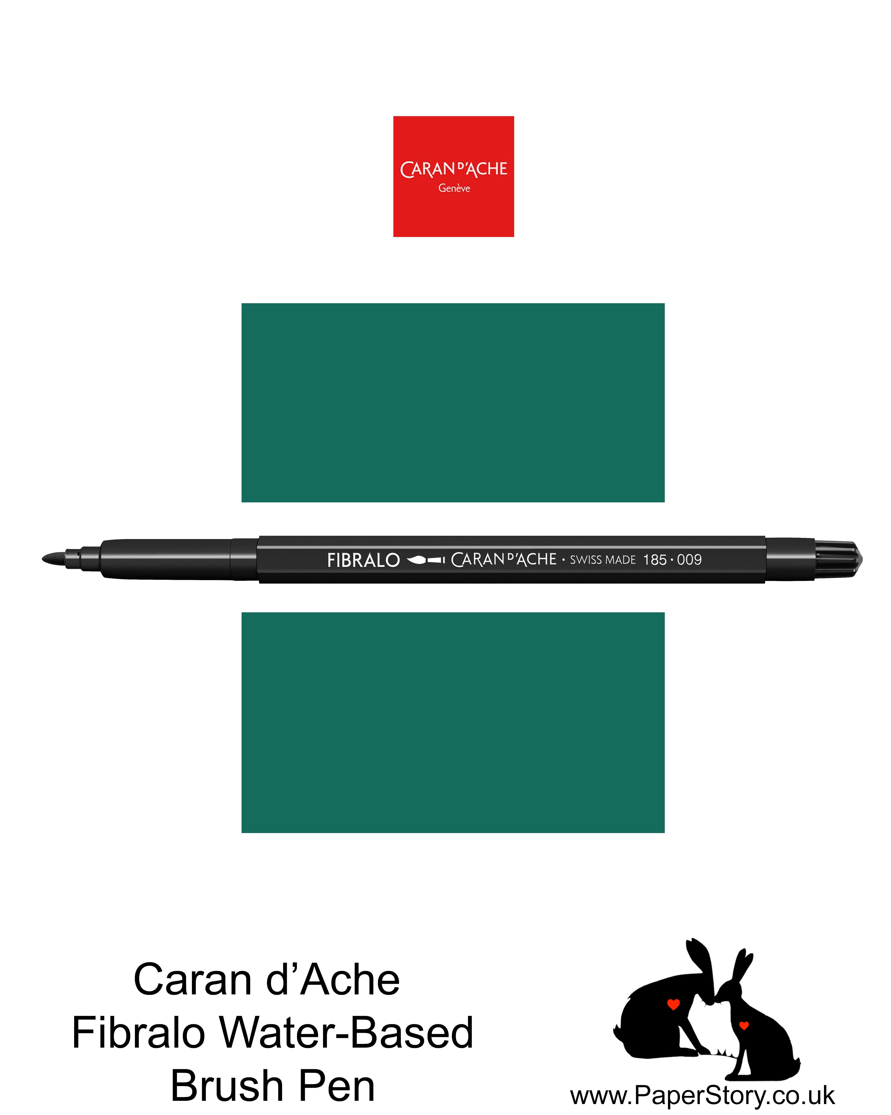 Caran D'Ache Fibralo Water-soluble fibre-tipped brush pen Nº460 Peacock Green