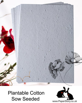 Sow Seeded Wild Air dried Luxury Seed Mix Card 100% Cotton 250 - 280 gsm