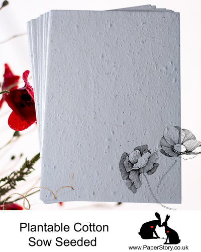 Sow Seeded Wild Air dried Luxury Seed Mix Card 100% Cotton 250 - 280 gsm