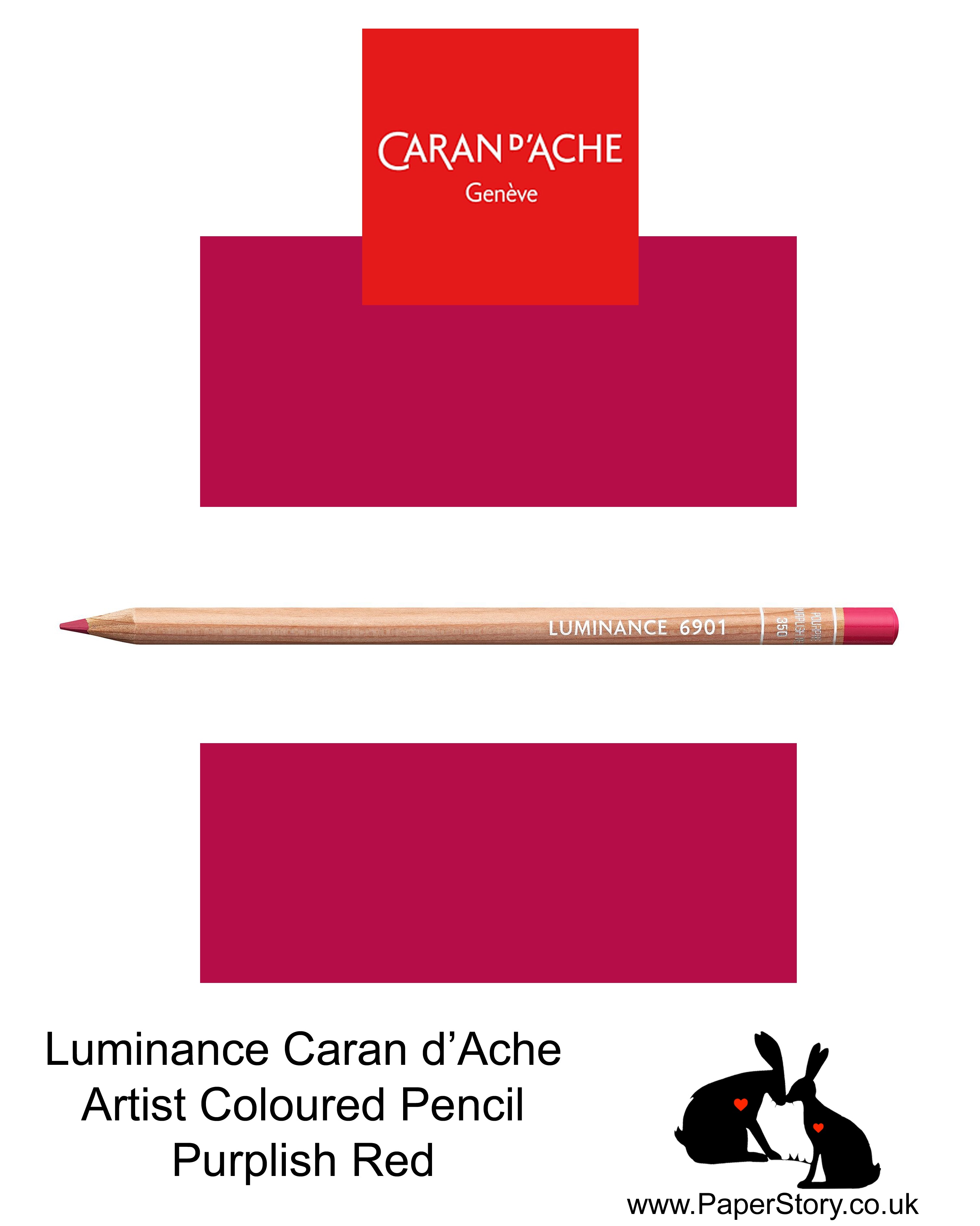 Caran d'Ache Luminance individual Artist Colour Pencils 6901 Purplish Red 350