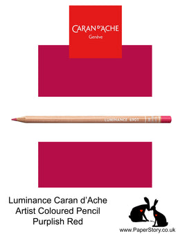 Caran d'Ache Luminance individual Artist Colour Pencils 6901 Purplish Red 350