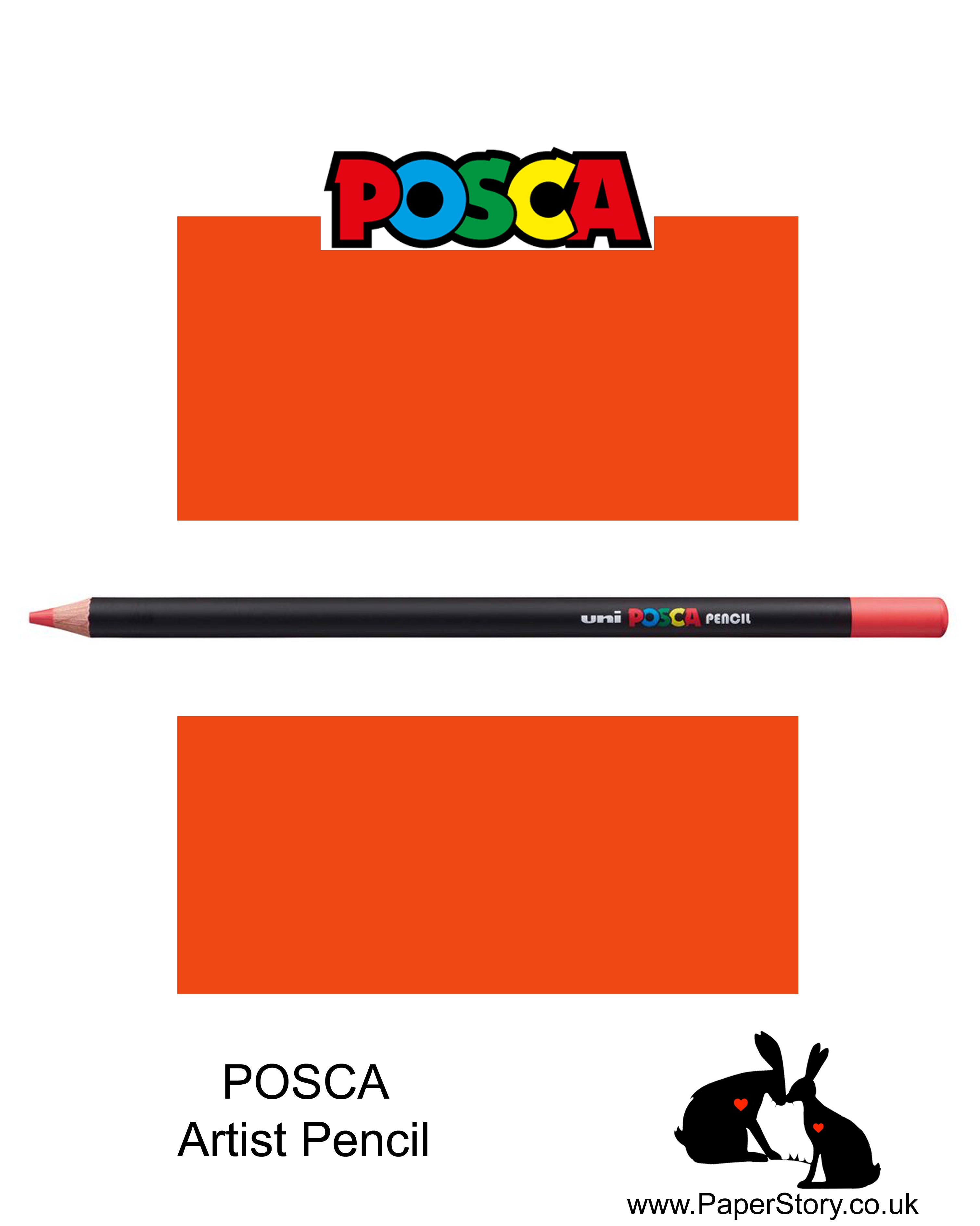 Uni POSCA individual Coloured Pencils Orange 04