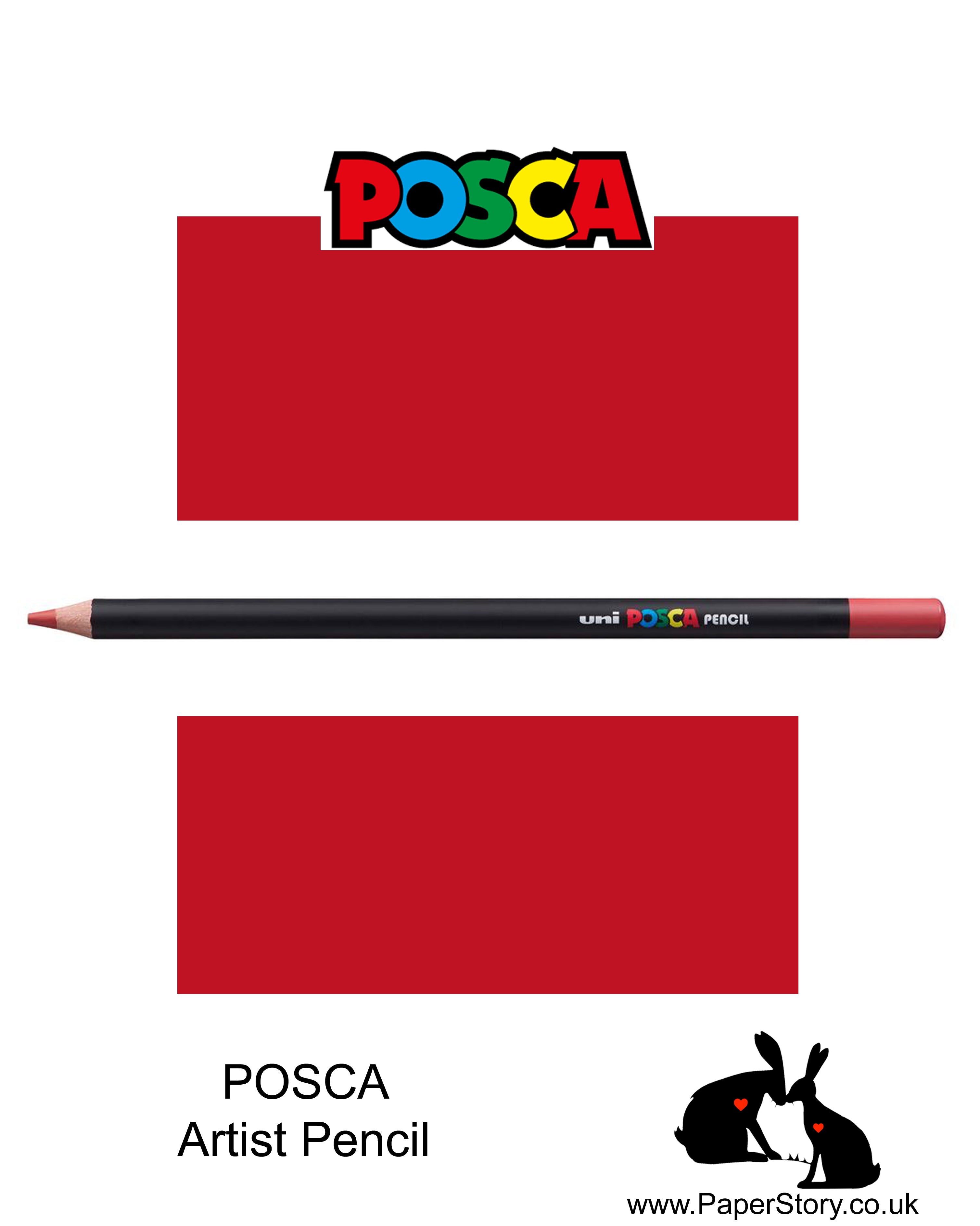 Uni POSCA individual Coloured Pencils Red 15