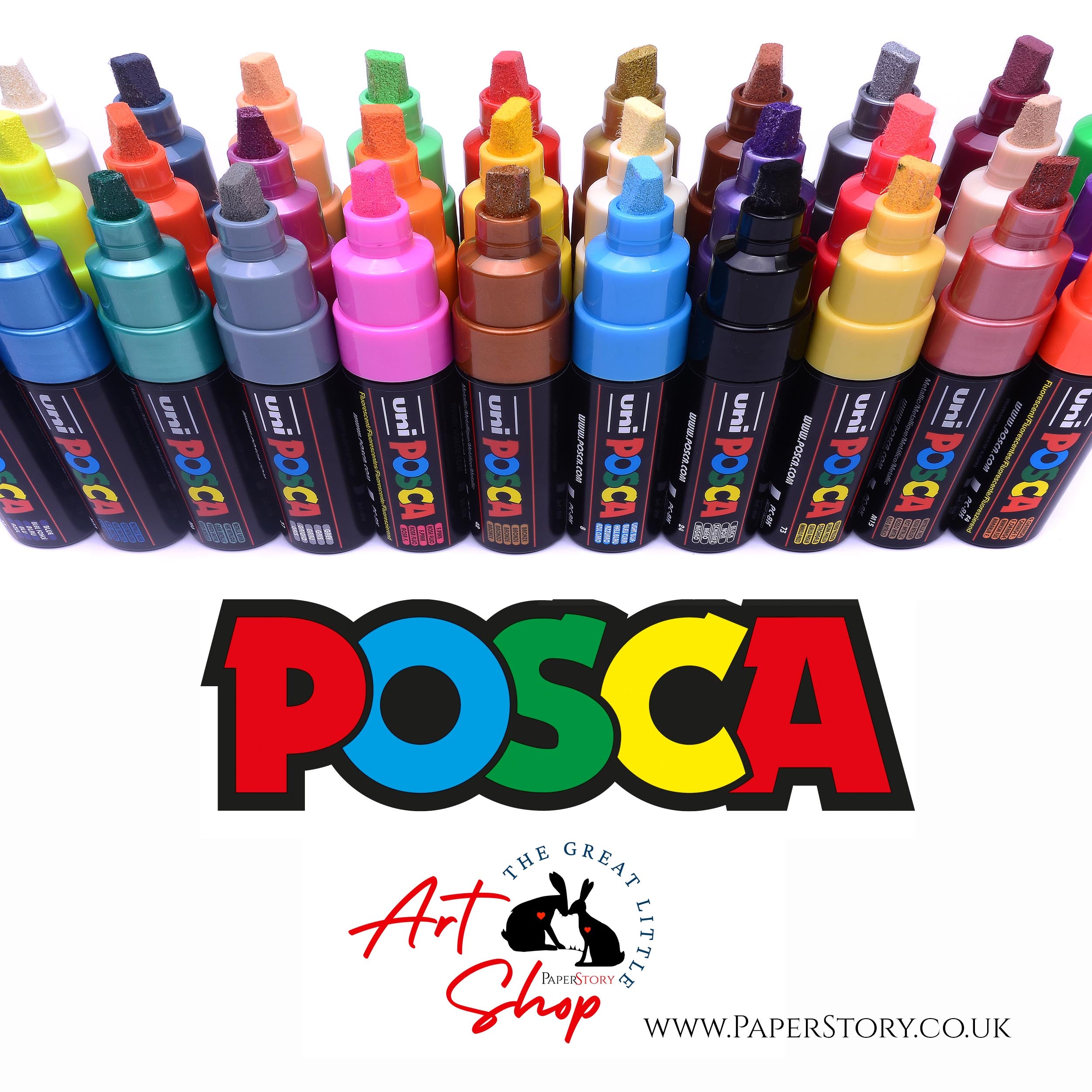 POSCA Paint Marker, PC-8K Broad Chisel, Black