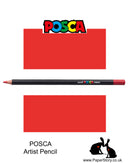Uni POSCA individual Coloured Pencils Dark Red 14