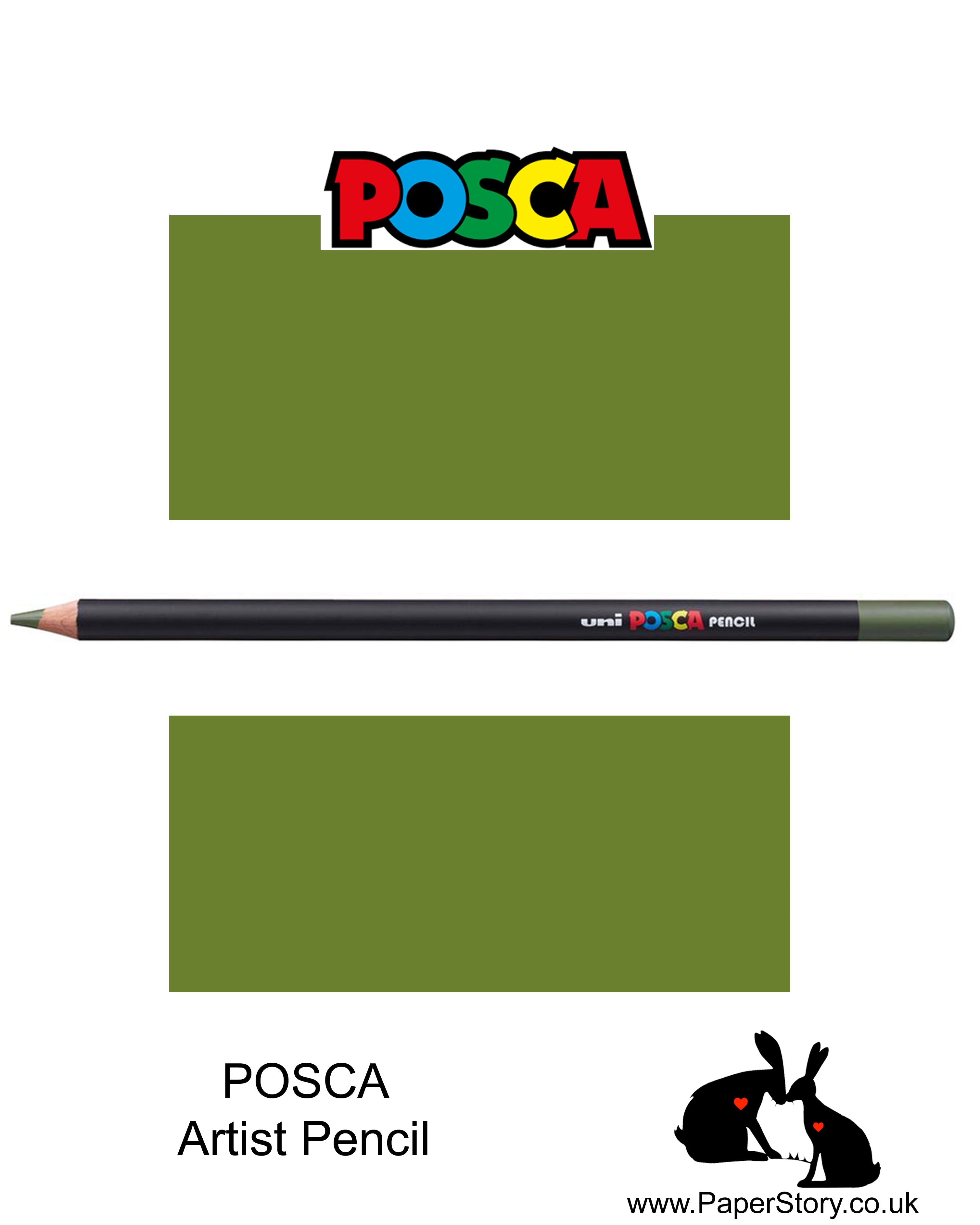 Uni POSCA individual Coloured Pencils Khaki Green 07