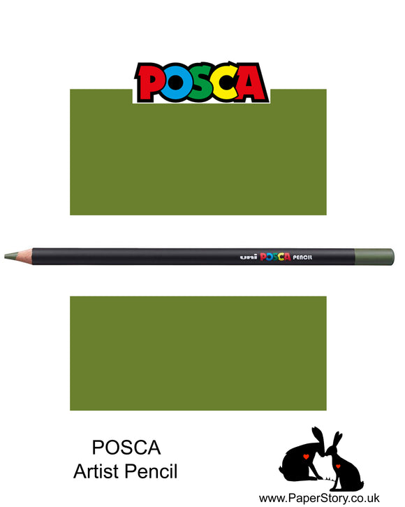 Uni POSCA individual Coloured Pencils Khaki Green 07
