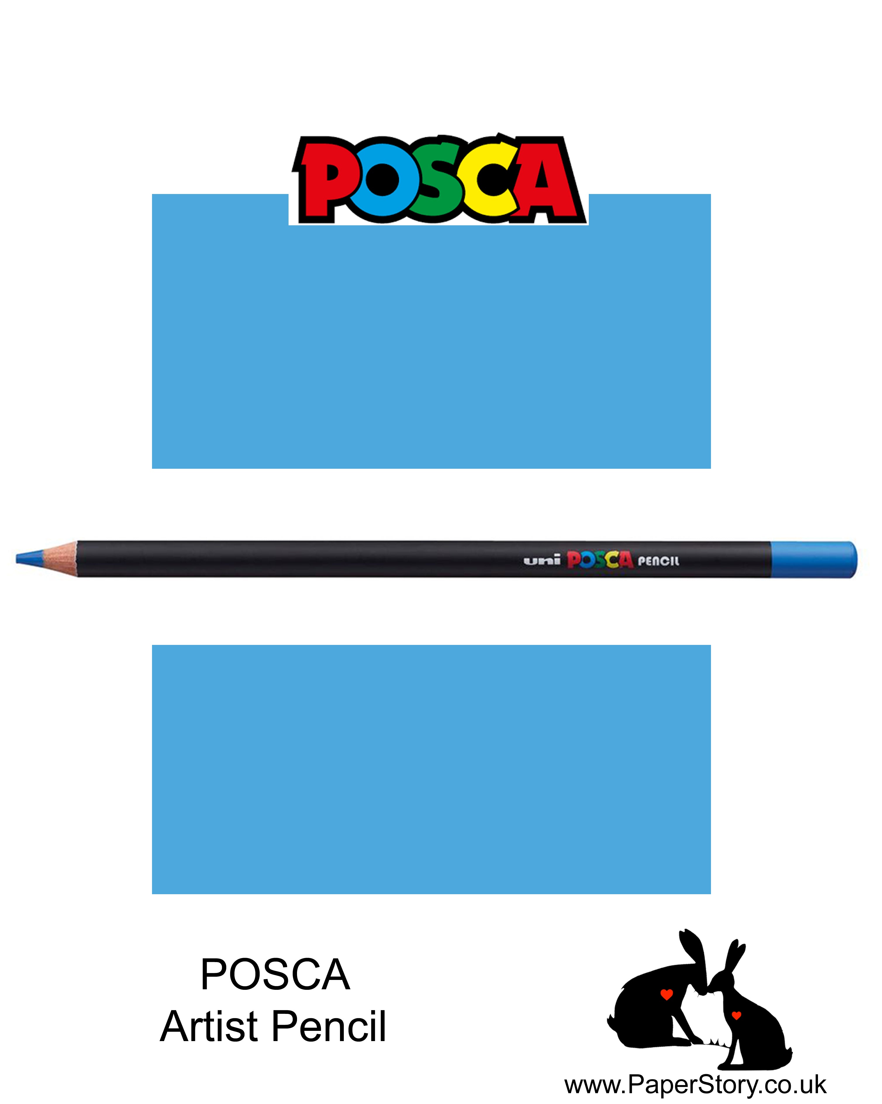 Uni POSCA individual Coloured Pencils Light Blue 08