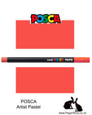 New Uni POSCA Pastel colours, Red colour. These  new style wax and oil mixed pastel colours can be blended and overlaid, you can stipple, colour block, cross-hatch, scratch and outline. You can heat the sticks to create textured effects.