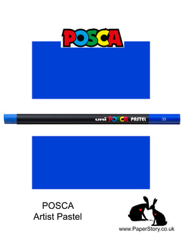 new POSCA Pastels Blue colour, can be blended and overlaid, you can stipple, colour block, cross-hatch, scratch and outline. You can heat the sticks to create textured effects. Full colour range here