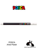 New POSCA Pastels White colour, Colours can be blended and overlaid, you can stipple, colour block, cross-hatch, scratch and outline. You can heat the sticks to create textured effects.