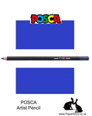 POSCA Artist quality coloured pencils, This is a beautiful blue, with cool tones,  more like an Ultramarine blue in colour.  New stunning addition to our choice of coloured pencils. Vibrant, bold, colourful and stylish