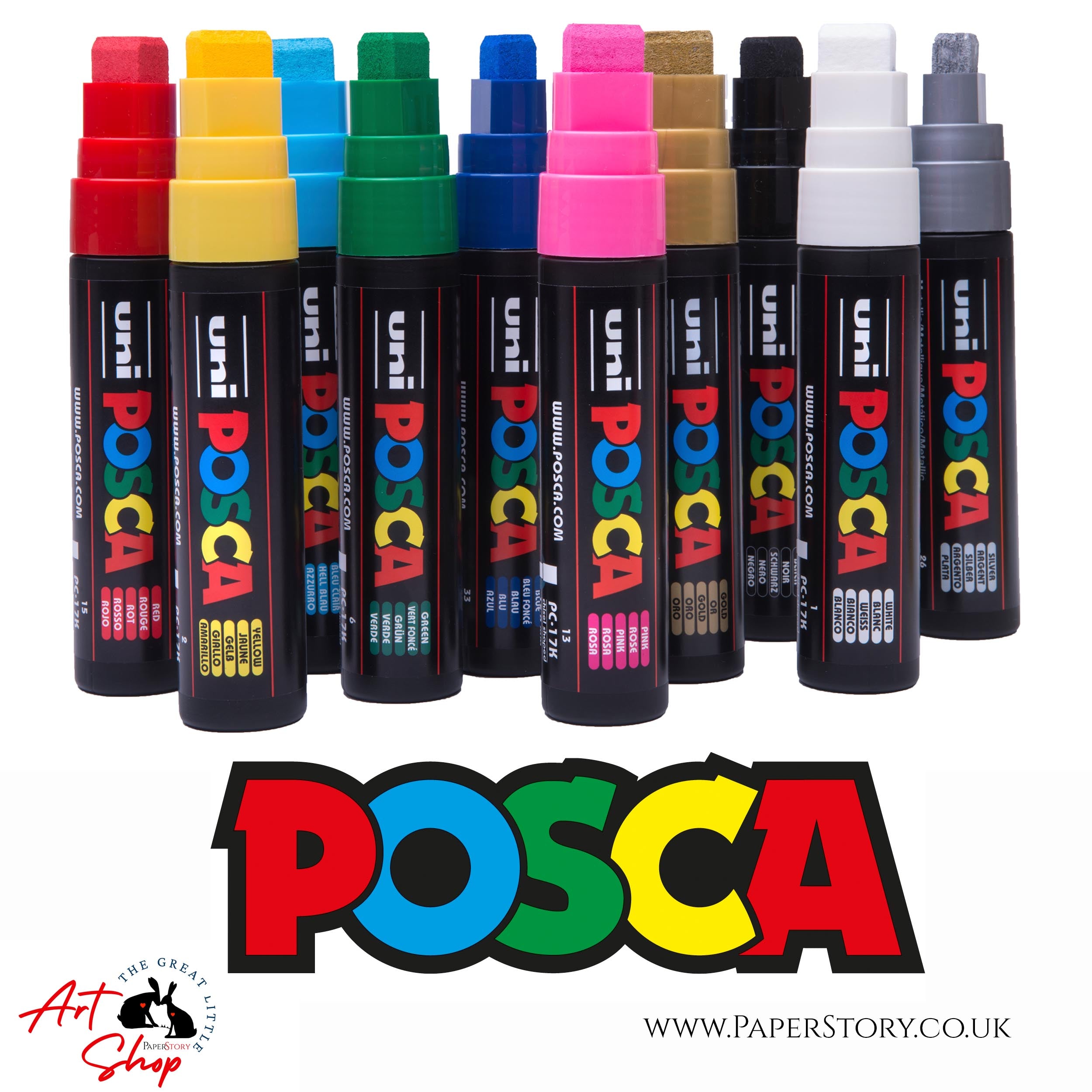 POSCA PC-17K Paint Marker Pens Extra Broad 17mm chisel tip