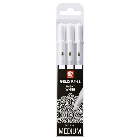 Sakura : Set Of 3 Gelly Rolls Real White