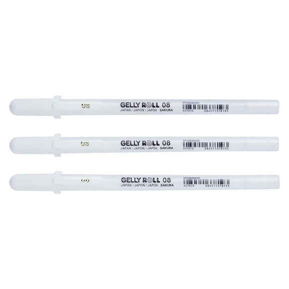 Sakura : Set Of 3 Gelly Rolls Real White
