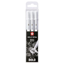 Sakura : Set Of 3 Gelly Rolls Real White 1.0 Bold tip