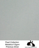 Metallics Pearlescent 115 gsm paper Precious Silver A4 x 10 sheets