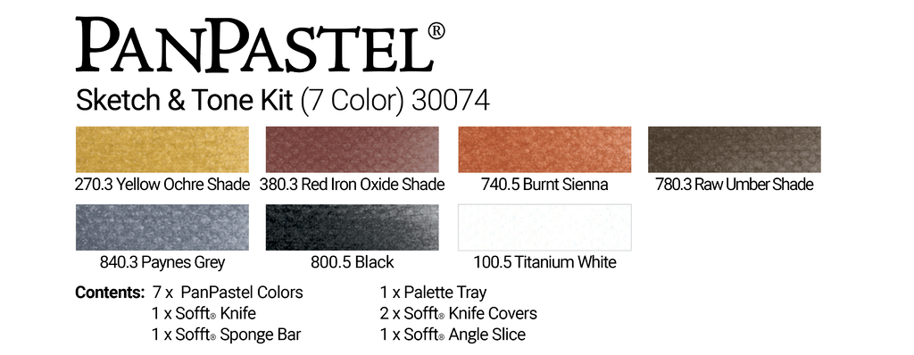 PanPastel 30074 Sketch and Tone Palette Set 7 Pans, Sofft Tools & Tray

Perfect for a wide variety of drawing techniques. 


