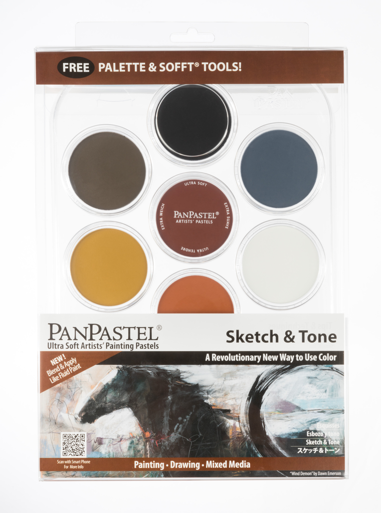 PanPastel 30079 Ultra Soft Artist Pastel 7 Color Greyscale Kit w/Sofft  Tools & Palette Tray