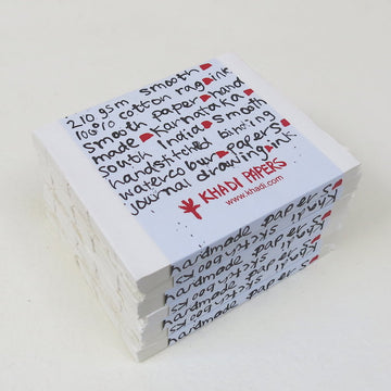 Khadi Handmade Cotton Paper Block BB5 Smooth 13 x 16 cm 210 gsmKhadi Handmade Cotton Paper Block BB5WS Smooth 13 x 16 cm 210 gsm